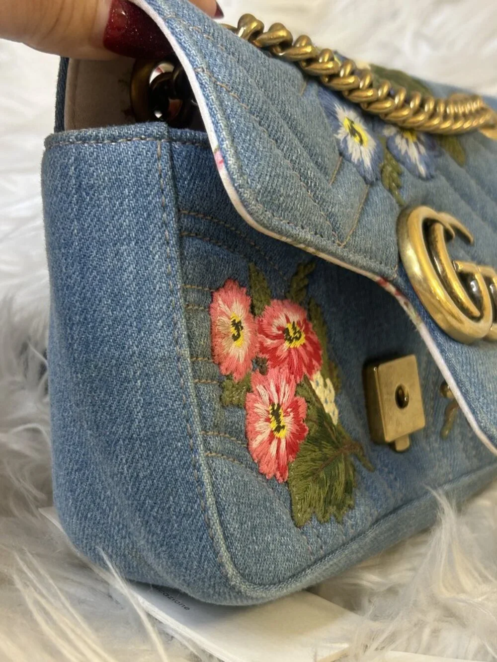 Special Edition: Gucci Embroidered Denim GG Marmont Mini
